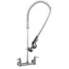 T&S Brass And Bronze Works T&S B-2455 Wall Mounted 33 1/4" High Pre-Rinse Faucet With Adjustable 8" Centers, 44" Hose, 12" Wall Bracket, And Installation Kit -T&S Brass Shop 65945