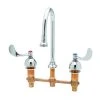 T&S Brass And Bronze Works T&S B-2865 Deck Mount Easy Install Faucet With 8" Centers, 5 9/16" Gooseneck, 6" Wrist Action Handles, And Eterna Cartridges -T&S Brass Shop 68105
