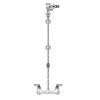 T&S Brass And Bronze Works T&S B-7000-LR-99 Wall Mount Pre-Rinse Faucet Base With 8" Centers, 16" And 40" Risers, 6" Wall Brackets, And Continuous Vacuum Breaker -T&S Brass Shop 68138