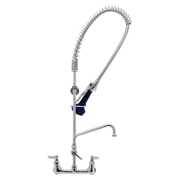 T&S Brass And Bronze Works T&S B-0133-A08-B08 EasyInstall Wall Mounted 37 1/2" High Pre-Rinse Faucet With Adjustable 8" Centers, Ergonomic Spray Valve, 44" Hose, 8" Add-On Faucet, And 6" Wall Bracket 3 T&S Brass And Bronze Works T&S B-0133-A08-B08 EasyInstall Wall Mounted 37 1/2" High Pre-Rinse Faucet With Adjustable 8" Centers, Ergonomic Spray Valve, 44" Hose, 8" Add-On Faucet, And 6" Wall Bracket