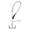 T&S Brass And Bronze Works T&S B-0133-A10-08 EasyInstall Wall Mounted 37 1/2" High Pre-Rinse Faucet With Adjustable 8" Centers, Ergonomic Spray Valve, 44" Hose, And 10" Add-On Faucet 2 T&S Brass And Bronze Works T&S B-0133-A10-08 EasyInstall Wall Mounted 37 1/2" High Pre-Rinse Faucet With Adjustable 8" Centers, Ergonomic Spray Valve, 44" Hose, And 10" Add-On Faucet -T&S Brass Shop 74757