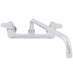 T&S Brass And Bronze Works Equip By T&S 5F-8WLX14 Wall Mounted Faucet With 14 1/8" Swing Spout, 5.2 GPM Laminar Flow Device, 8" Adjustable Centers, And Lever Handles -T&S Brass Shop 753212