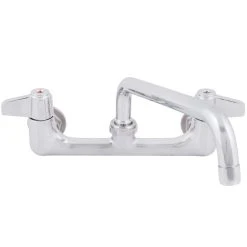 T&S Brass And Bronze Works Equip By T&S 5F-8WLX10 Wall Mounted Faucet With 10 1/8" Swing Spout, 5.2 GPM Laminar Flow Device, 8" Adjustable Centers, And Lever Handles -T&S Brass Shop 753407