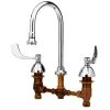 T&S Brass And Bronze Works T&S B-0865 Deck Mount Mixing Faucet With 8" Adjustable Centers, 5 9/16" Gooseneck, 6" Wrist Action Handles, And Escutcheons 2 T&S Brass And Bronze Works T&S B-0865 Deck Mount Mixing Faucet With 8" Adjustable Centers, 5 9/16" Gooseneck, 6" Wrist Action Handles, And Escutcheons -T&S Brass Shop 76635