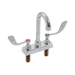 Eagle Group 301005 Deck Mounted Faucet With 9" Gooseneck Nozzle, 4" Centers, And Wrist Handles