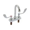Eagle Group 301004 Deck Mounted Faucet With 8 5/8" Gooseneck Nozzle, 4" Centers, And Wrist Handles 2 Eagle Group 301004 Deck Mounted Faucet With 8 5/8" Gooseneck Nozzle, 4" Centers, And Wrist Handles -T&S Brass Shop 77191