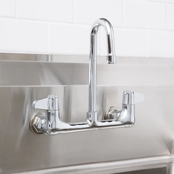 T&S Brass And Bronze Works Equip By T&S 5F-8WLX03 Wall Mounted Faucet With 2 3/16" Gooseneck Spout, 8" Centers, Laminar Flow Device, And Lever Handles 3 T&S Brass And Bronze Works Equip By T&S 5F-8WLX03 Wall Mounted Faucet With 2 3/16" Gooseneck Spout, 8" Centers, Laminar Flow Device, And Lever Handles