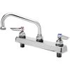 T&S Brass And Bronze Works T&S B-1123 Deck Mounted Workboard Faucet With 8" Centers - 12" Swing Nozzle