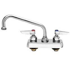 T&S Brass And Bronze Works T&S B-1112 Deck Mounted Workboard Faucet With 4" Centers - 10" Swing Nozzle