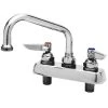 T&S Brass And Bronze Works T&S B-1110 Deck Mounted Workboard Faucet With 4" Centers - 6" Swing Nozzle