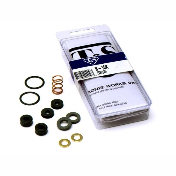 T&S Brass And Bronze Works T&S B-16K Replacement Parts Kit For B-0107 Pre-Rinse Spray Valves 3 T&S Brass And Bronze Works T&S B-16K Replacement Parts Kit For B-0107 Pre-Rinse Spray Valves