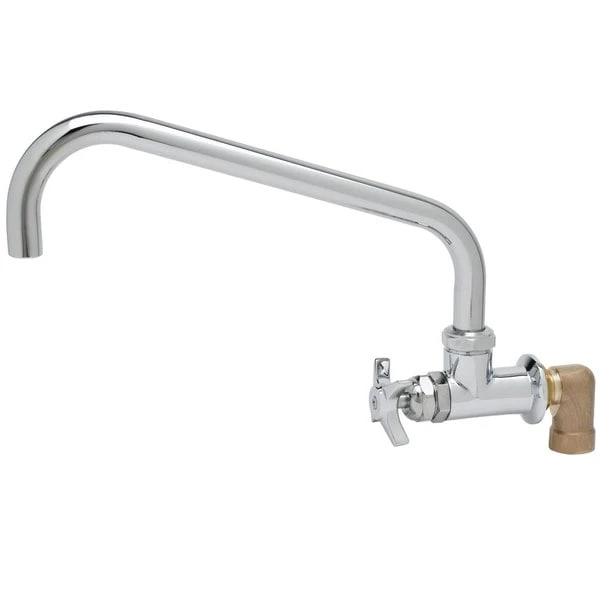 T&S Brass And Bronze Works T&S BF-0299-08 Big Flo Polished Chrome Single Hole Wall Mount Faucet With 90 Degree Installation Kit, 8" Swing Nozzle, And 4 Arm Handle 3 T&S Brass And Bronze Works T&S BF-0299-08 Big Flo Polished Chrome Single Hole Wall Mount Faucet With 90 Degree Installation Kit, 8" Swing Nozzle, And 4 Arm Handle
