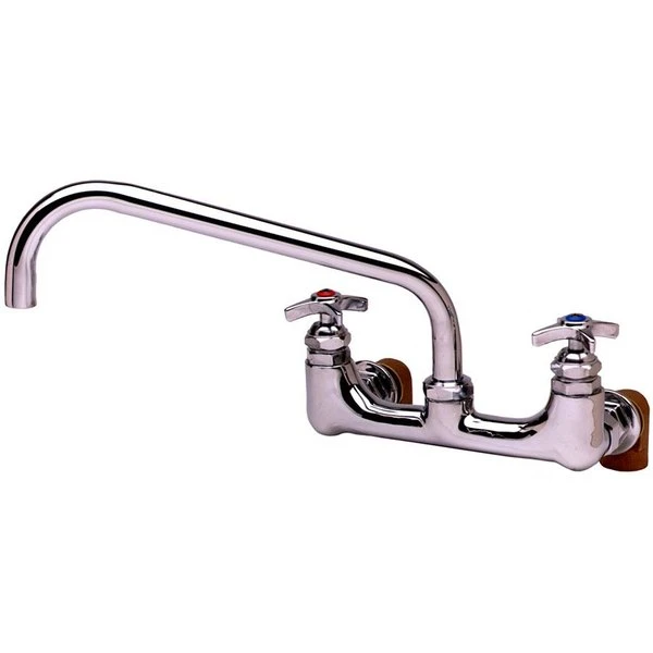 T&S Brass And Bronze Works T&S B-0290-0427 Wall Mount Kettle And Pot Sink Mixing Faucet With 8" Adjustable Centers, 12" Big Flo Swing Nozzle, 00LL Street Elbows, And B-0427 Supply Kits 3 T&S Brass And Bronze Works T&S B-0290-0427 Wall Mount Kettle And Pot Sink Mixing Faucet With 8" Adjustable Centers, 12" Big Flo Swing Nozzle, 00LL Street Elbows, And B-0427 Supply Kits