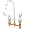 T&S Brass And Bronze Works T&S B-2850-01 Deck Mount Easy Install 1.6 GPM Faucet With 8" Centers, 5 9/16" Gooseneck, 4" Wrist Action Handles, And Eterna Cartridges -T&S Brass Shop 845022