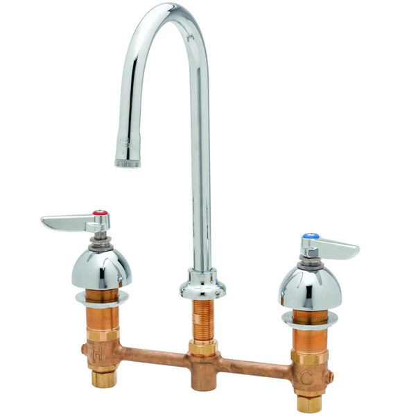 T&S Brass And Bronze Works T&S B-2850-WS Deck Mount WaterSense Easy Install 1.5 GPM Faucet With 8" Centers, 5 9/16" Gooseneck, And Eterna Cartridges 3 T&S Brass And Bronze Works T&S B-2850-WS Deck Mount WaterSense Easy Install 1.5 GPM Faucet With 8" Centers, 5 9/16" Gooseneck, And Eterna Cartridges
