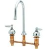 T&S Brass And Bronze Works T&S B-2850-F05 Deck Mount Easy Install 0.5 GPM Faucet With 8" Centers, 5 9/16" Gooseneck, And Eterna Cartridges