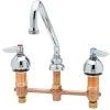 T&S Brass And Bronze Works T&S B-2855-WS Deck Mount WaterSense Easy Install 1.5 GPM Faucet With 8" Centers, 9" Swing Nozzle, And Eterna Cartridges -T&S Brass Shop 845237