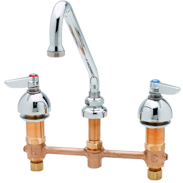 T&S Brass And Bronze Works T&S B-2855-060X-VR Deck Mount Vandal Resistant Easy Install 2.2 GPM Faucet With 8" Centers, 8" Swing Nozzle, And Eterna Cartridges 3 T&S Brass And Bronze Works T&S B-2855-060X-VR Deck Mount Vandal Resistant Easy Install 2.2 GPM Faucet With 8" Centers, 8" Swing Nozzle, And Eterna Cartridges