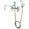 T&S Brass And Bronze Works T&S B-1152-092A-VB Deck Mount Workboard Faucet With 8" Centers, 7 7/8" Nozzle, Escutcheon, 44" Hose, Angled Spray Valve, And Vacuum Breaker -T&S Brass Shop 847051