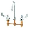 T&S Brass And Bronze Works T&S B-2873 Easy Install Deck Mount Faucet With 8" Centers, 4" Wrist Action Handles, 2 7/8" Gooseneck Spout, And Eterna Cartridges 1 T&S Brass And Bronze Works T&S B-2873 Easy Install Deck Mount Faucet With 8" Centers, 4" Wrist Action Handles, 2 7/8" Gooseneck Spout, And Eterna Cartridges -T&S Brass Shop 871306