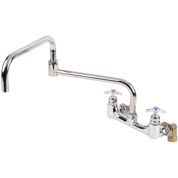 T&S Brass And Bronze Works T&S B-0292 24" Double Joint Wall Mounted Big Flo Mixing Faucet With 8" Centers 3 T&S Brass And Bronze Works T&S B-0292 24" Double Joint Wall Mounted Big Flo Mixing Faucet With 8" Centers