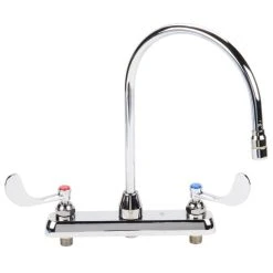 T&S Brass And Bronze Works T&S B-1176 Deck Mount Workboard Faucet With 8" Centers, 8 13/16" Gooseneck Spout, 84" Hose, And EB-0107 Blue Spray Valve 10 T&S Brass And Bronze Works T&S B-1176 Deck Mount Workboard Faucet With 8" Centers, 8 13/16" Gooseneck Spout, 84" Hose, And EB-0107 Blue Spray Valve -T&S Brass Shop 915327