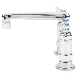T&S Brass And Bronze Works T&S B-2501 Deck Mounted Faucet With 6" Cast Swivel Nozzle, 4" Adjustable Centers, 2.2 GPM Aerator, Eterna Cartridges, And Lever Handles -T&S Brass Shop 921011