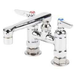T&S Brass And Bronze Works T&S B-2501-CR Deck Mount Mixing Faucet With 4" Adjustable Centers, 6" Cast Spout, And Cerama Cartridges 10 T&S Brass And Bronze Works T&S B-2501-CR Deck Mount Mixing Faucet With 4" Adjustable Centers, 6" Cast Spout, And Cerama Cartridges -T&S Brass Shop 923184