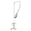 T&S Brass And Bronze Works T&S B-0111 EasyInstall Deck Mounted 38 3/4" High Pre-Rinse Faucet With Flex Inlets, Swivel Arm, And 20" Hose -T&S Brass Shop 93105