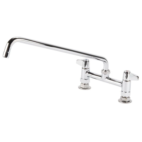 T&S Brass And Bronze Works Equip By T&S 5F-8DLX16 Deck Mounted Faucet With 16 1/8" Swing Spout, 8" Adjustable Centers, 5.23 GPM Laminar Flow Device, Cerama Cartridges, And Lever Handles 3 T&S Brass And Bronze Works Equip By T&S 5F-8DLX16 Deck Mounted Faucet With 16 1/8" Swing Spout, 8" Adjustable Centers, 5.23 GPM Laminar Flow Device, Cerama Cartridges, And Lever Handles