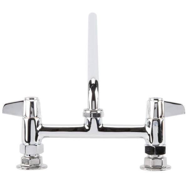 T&S Brass And Bronze Works Equip By T&S 5F-8DLX16 Deck Mounted Faucet With 16 1/8" Swing Spout, 8" Adjustable Centers, 5.23 GPM Laminar Flow Device, Cerama Cartridges, And Lever Handles 6 T&S Brass And Bronze Works Equip By T&S 5F-8DLX16 Deck Mounted Faucet With 16 1/8" Swing Spout, 8" Adjustable Centers, 5.23 GPM Laminar Flow Device, Cerama Cartridges, And Lever Handles - Image 4
