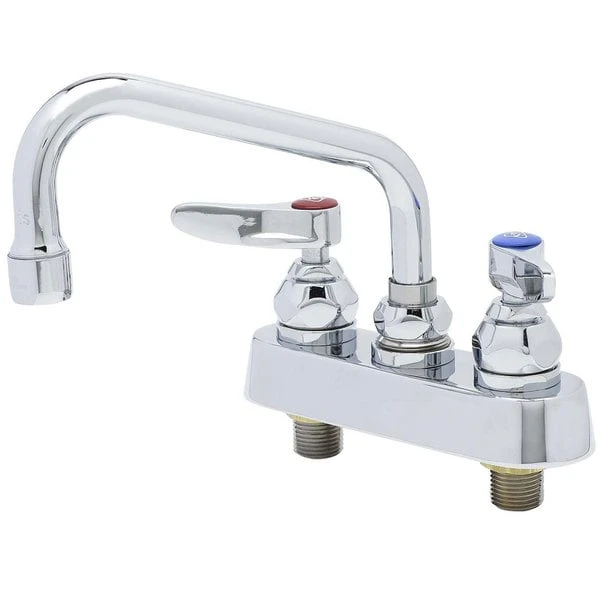 T&S Brass And Bronze Works T&S B-1111-XS Deck Mount Workboard Faucet With 4" Centers, 8" Swing Nozzle, Escutcheon, And Tailpieces 3 T&S Brass And Bronze Works T&S B-1111-XS Deck Mount Workboard Faucet With 4" Centers, 8" Swing Nozzle, Escutcheon, And Tailpieces