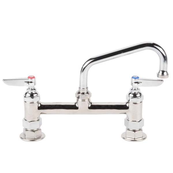 T&S Brass And Bronze Works T&S B-0222 Deck Mounted Faucet With 6" Swing Nozzle, 8" Adjustable Centers, 23.09 GPM Stream Regulator Outlet, Eterna Cartridges, And Lever Handles 3 T&S Brass And Bronze Works T&S B-0222 Deck Mounted Faucet With 6" Swing Nozzle, 8" Adjustable Centers, 23.09 GPM Stream Regulator Outlet, Eterna Cartridges, And Lever Handles
